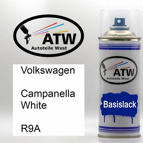 Volkswagen, Campanella White, R9A: 400ml Sprühdose, von ATW Autoteile West.